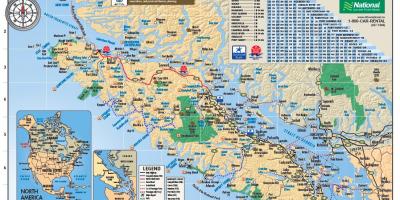 Карта на остров Ванкувър rv паркове