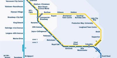 Карта на жп гара Ванкувър 