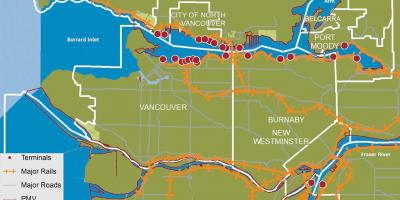 Карта на Северен Ванкувър