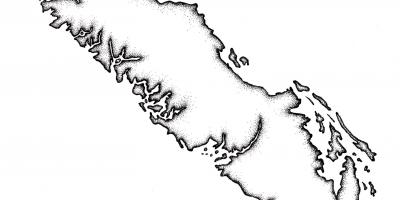 Карта на остров Ванкувър очертават