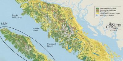 Тропически остров Ванкувър карта