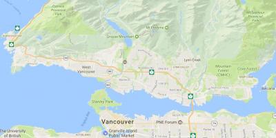 Остров Ванкувър планините на картата