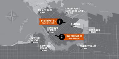 Карта цикъл и ръководството на остров Ванкувър 