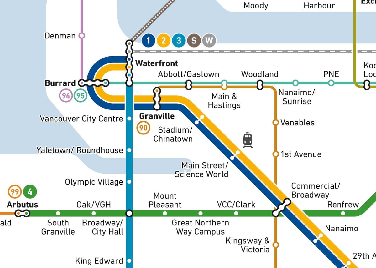 Карта станция Burrard 