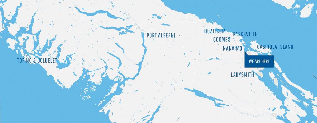 Карта на Coombs остров Ванкувър 