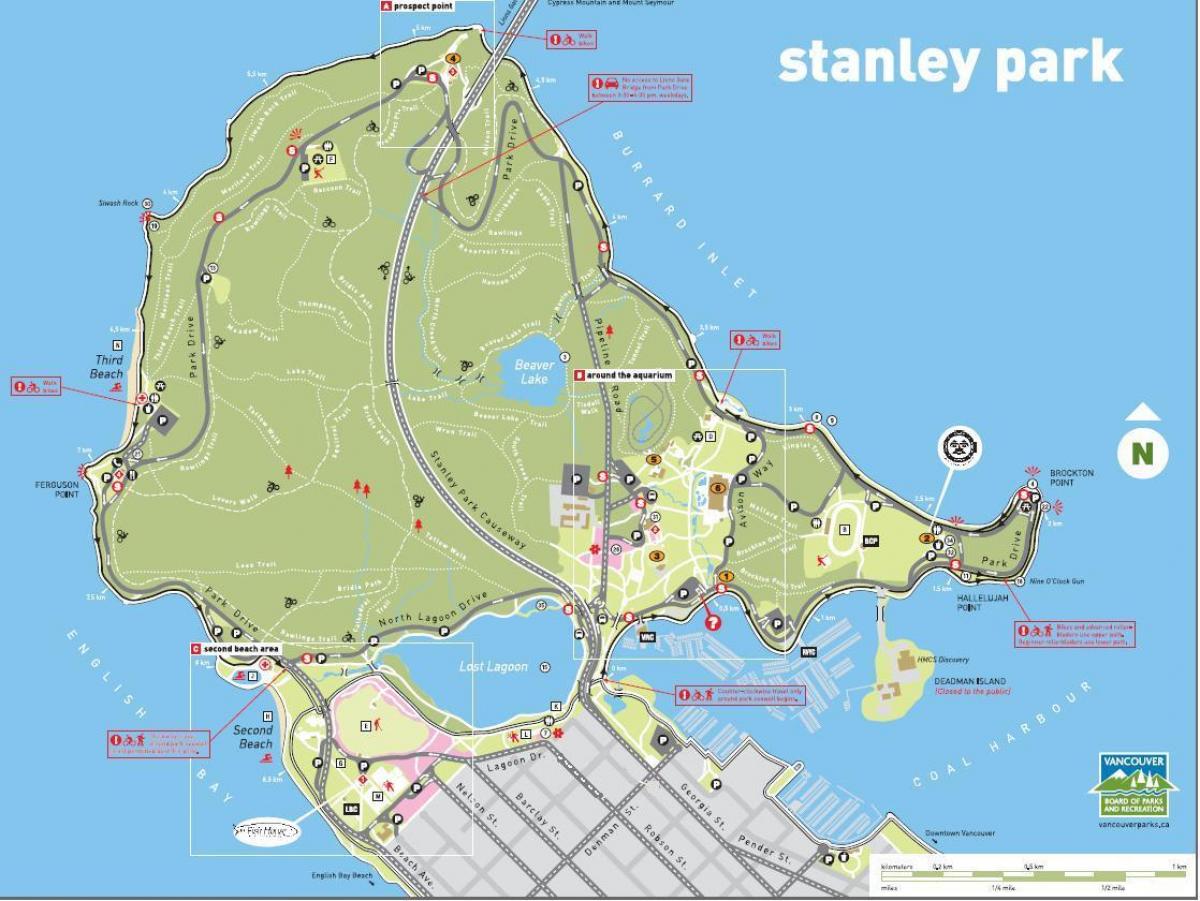 Стенли Парк карта 2016