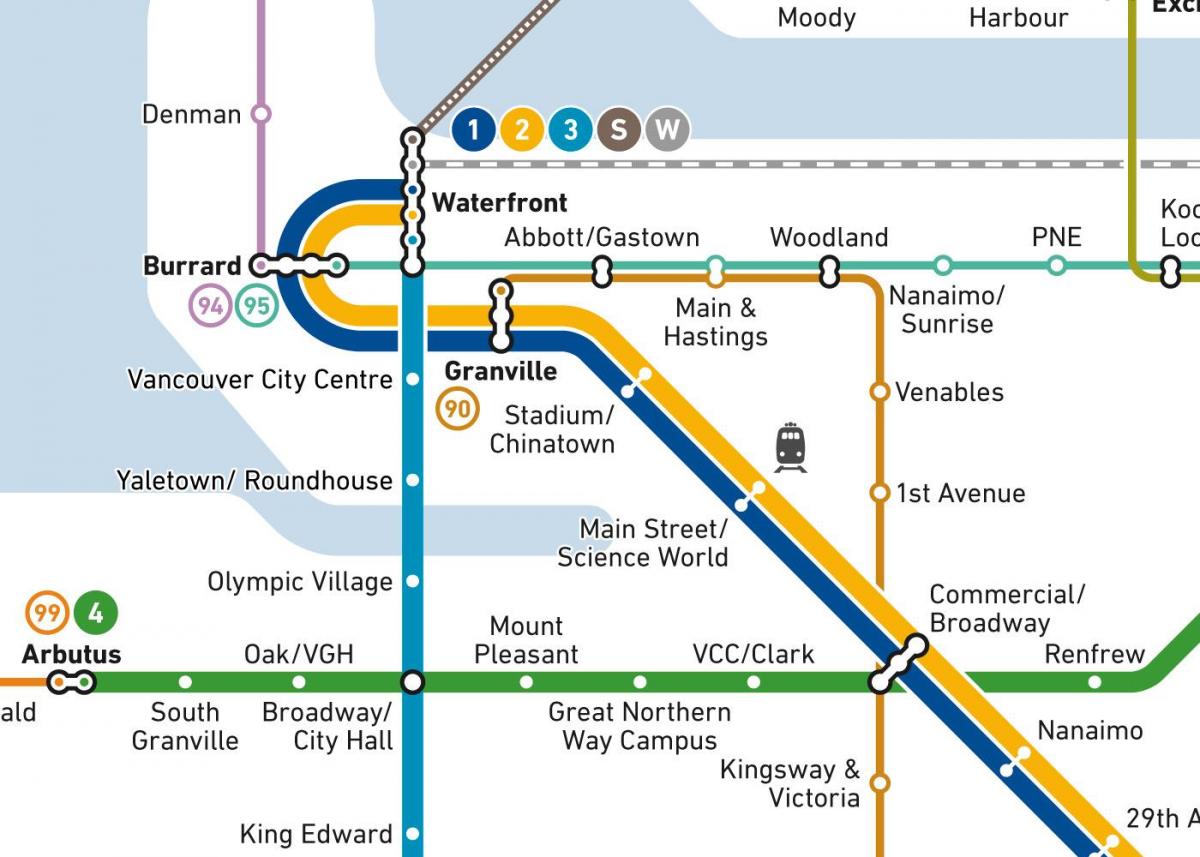 Карта станция Burrard 