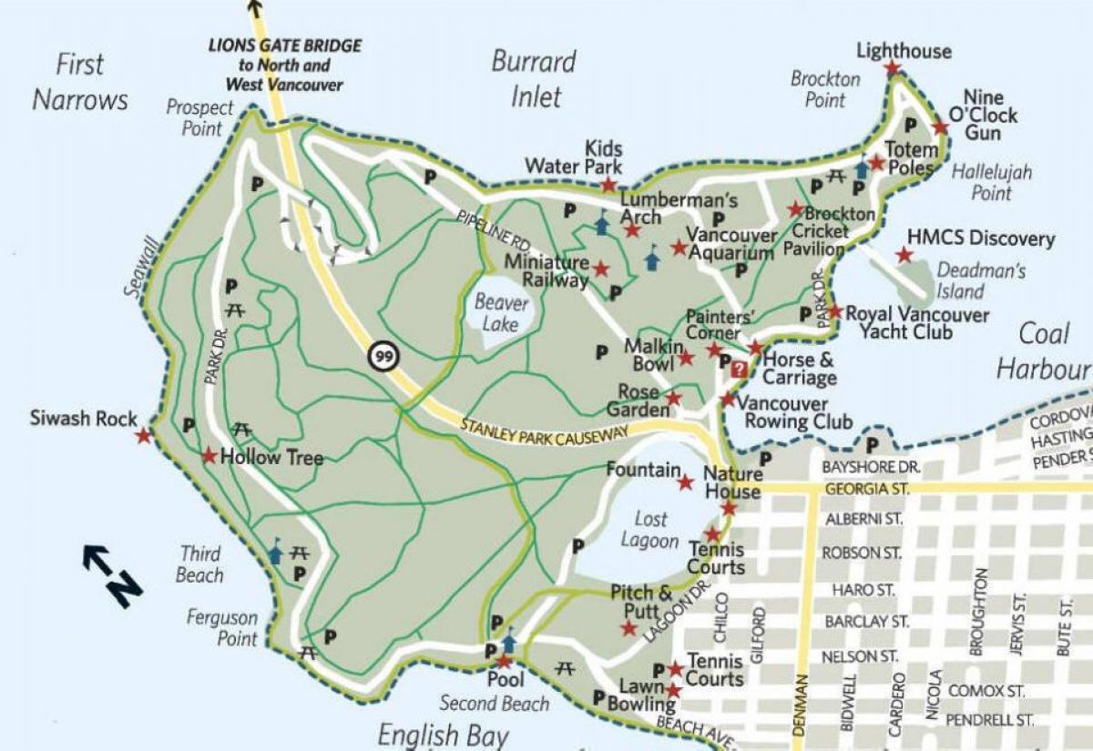 Карта арка дровосеку Стенли Парк