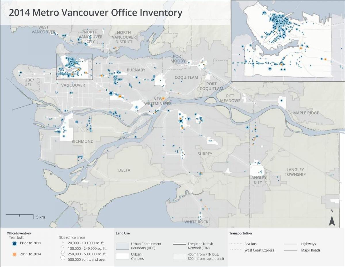 метрото Ванкувър skytrain картата