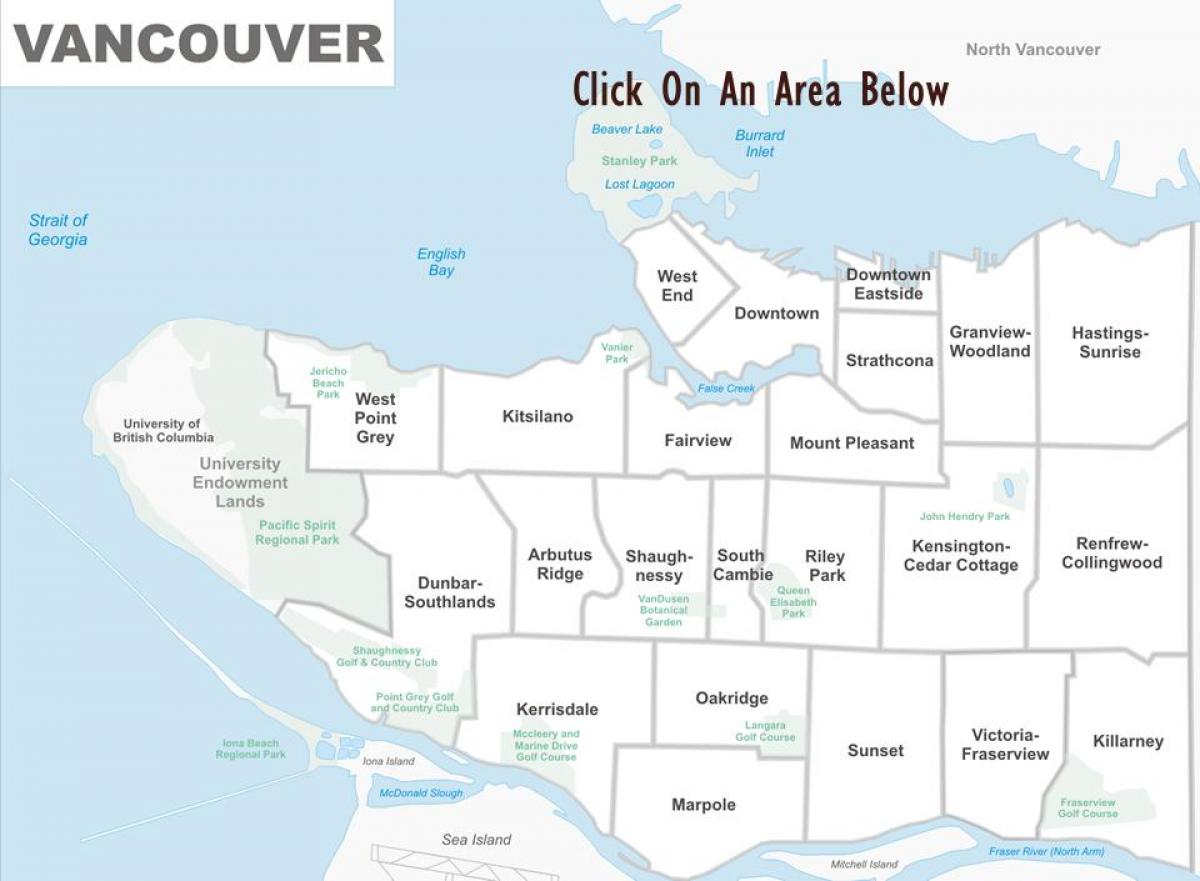 Ванкувър реална карта 