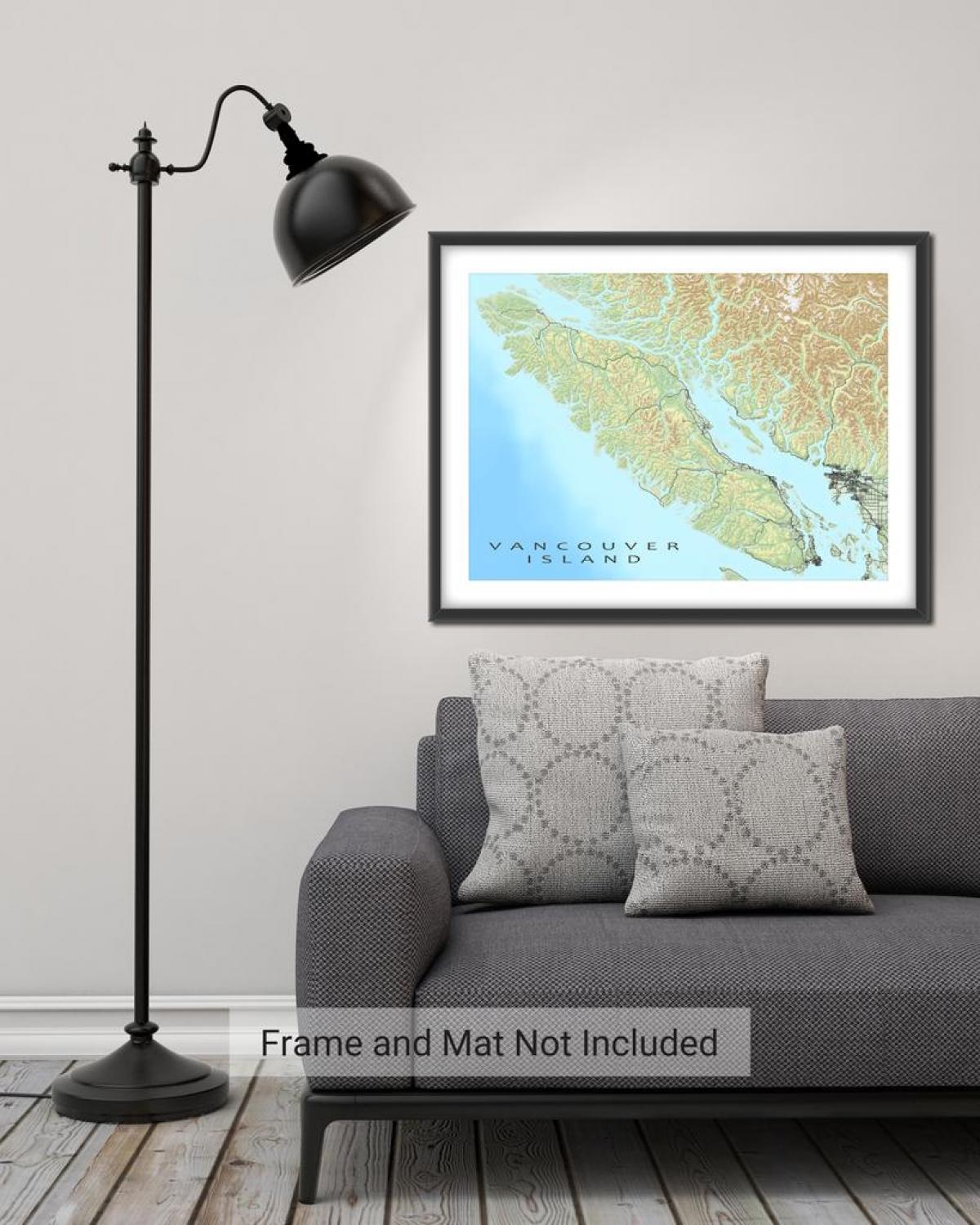Карта на остров Ванкувър стени