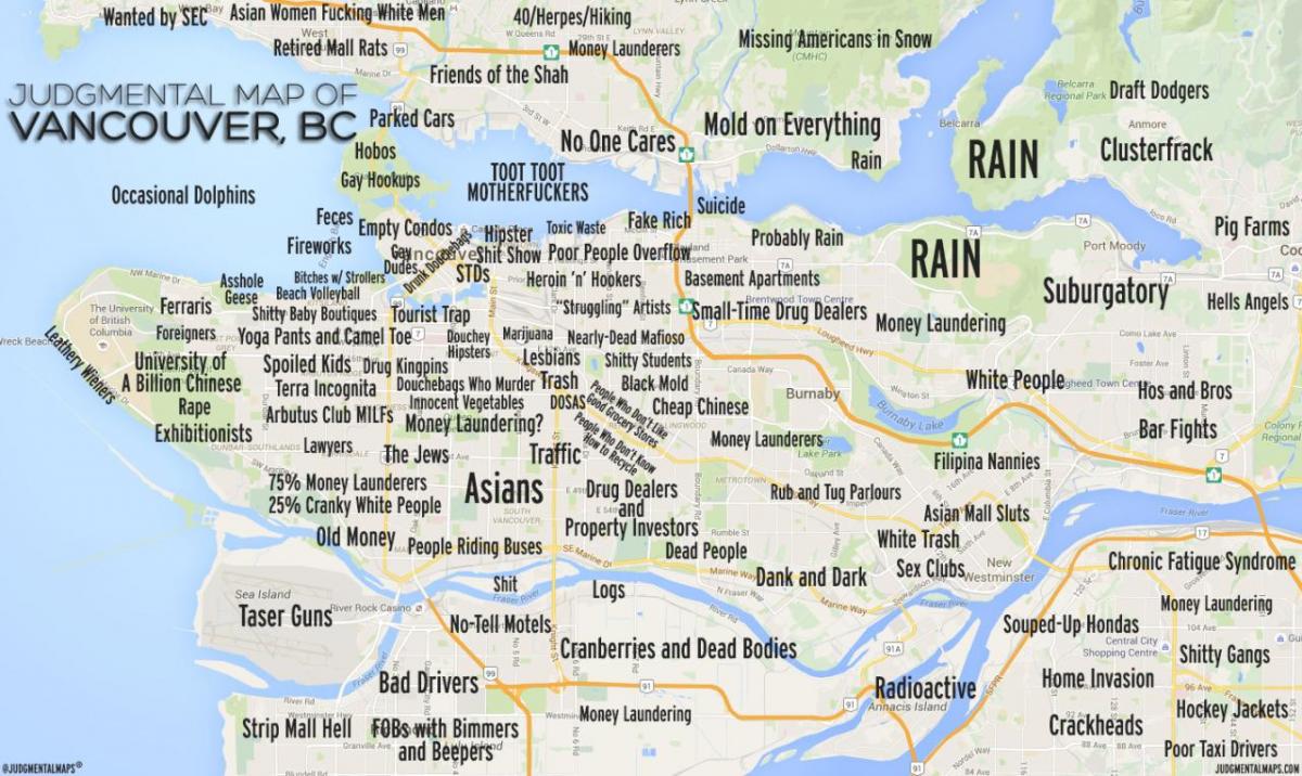 осъжда картата Ванкувър