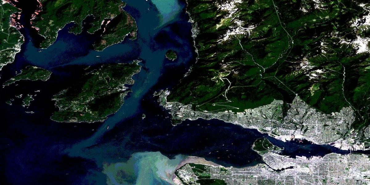 Сателитна Карта на Ванкувър 