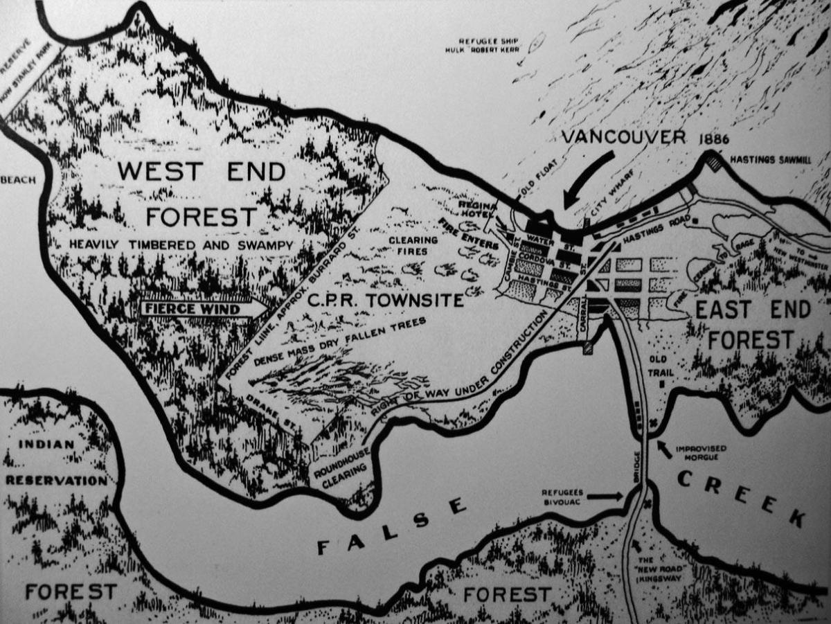 Карта на стария Ванкувър