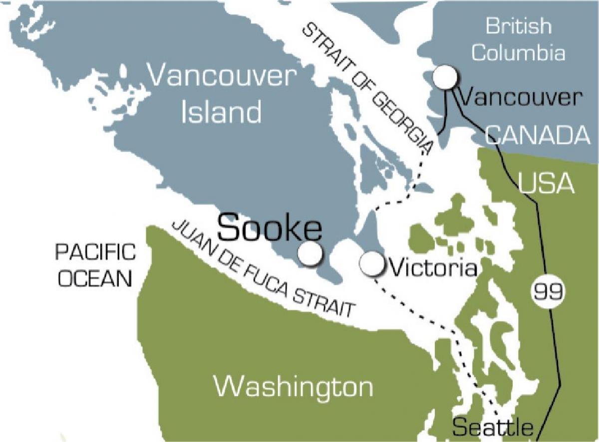 Карта суке остров Ванкувър 