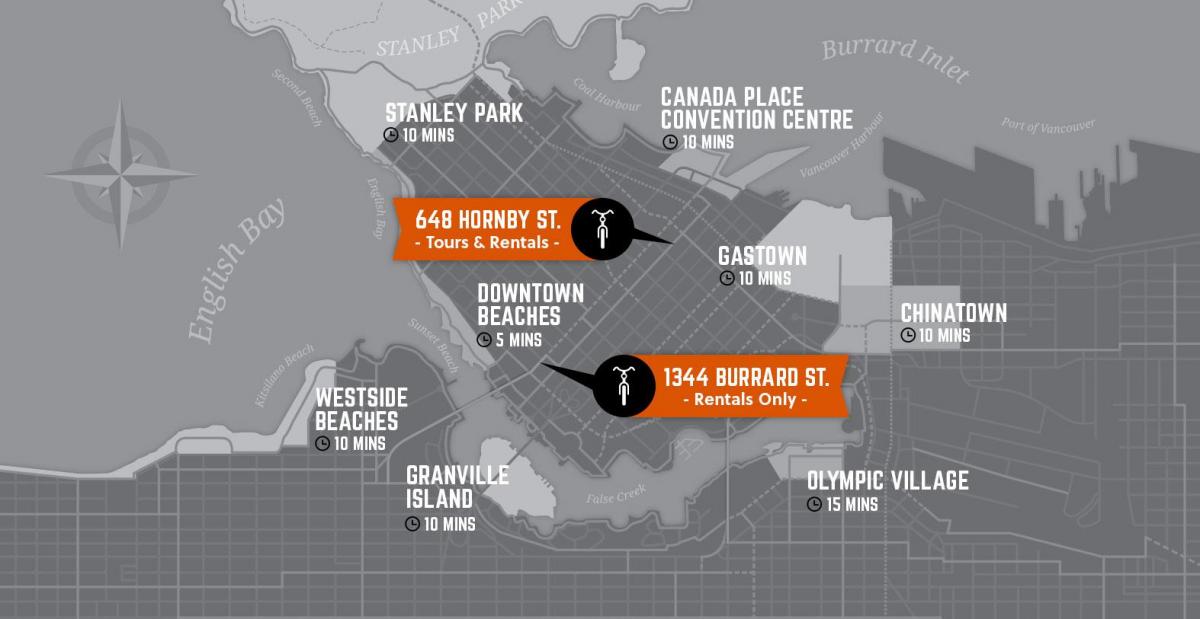 Карта цикъл и ръководството на остров Ванкувър 