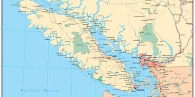 Карта Ванкувър вектор