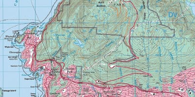 Карта Ванкувър топографическая