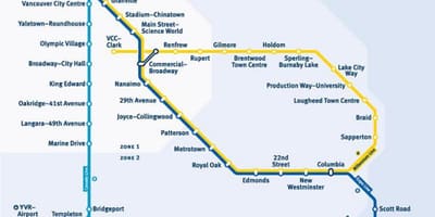 Канада skytrain картата