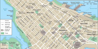 Карта на West End, Ванкувър, пр. хр
