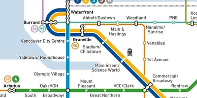 Карта станция Burrard 