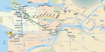 Карта На Метрото Ванкувър 
