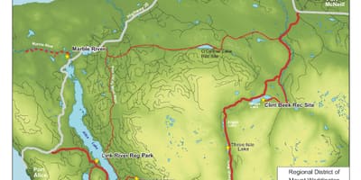 Карта на остров Ванкувър пещери