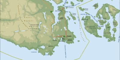Карта саанич остров Ванкувър 