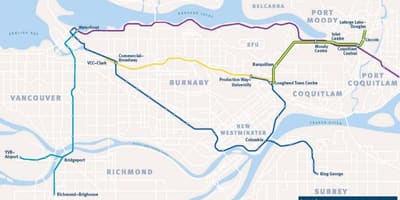 Карта на метрото Burnaby