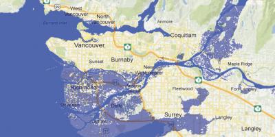 Карта Ванкувър флуд