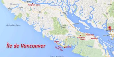 Карта на остров Ванкувър злато се класират 