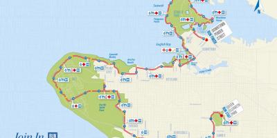 Карта Ванкувър маратон