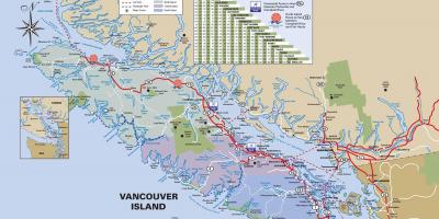 Остров писти Ванкувър карта
